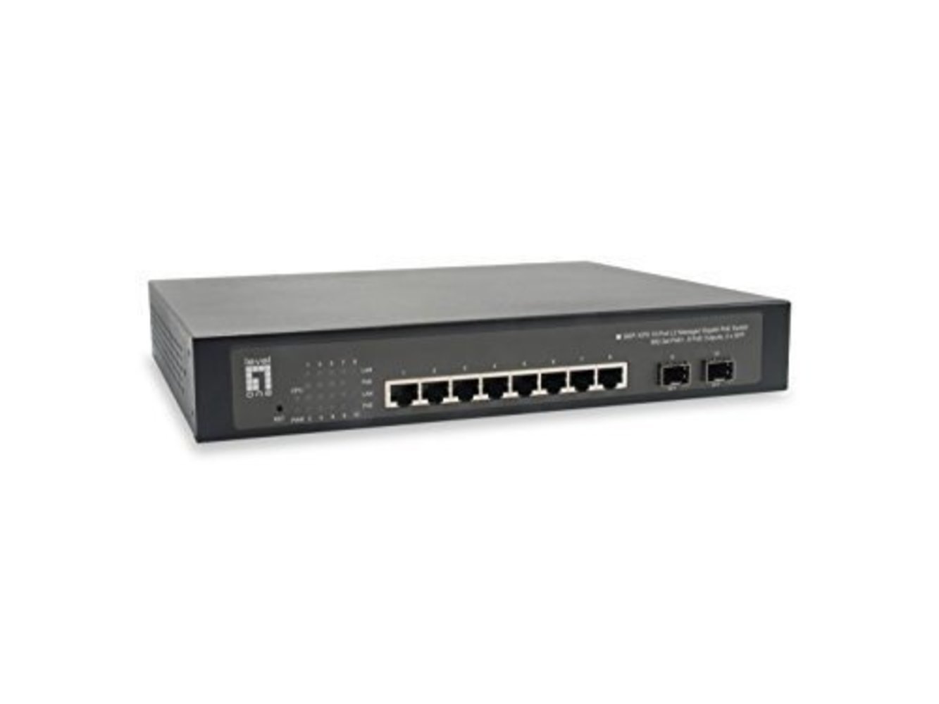 LevelOne GEP-1070 10-Port-L2-Managed-Gigabit-PoE-Switch SFP