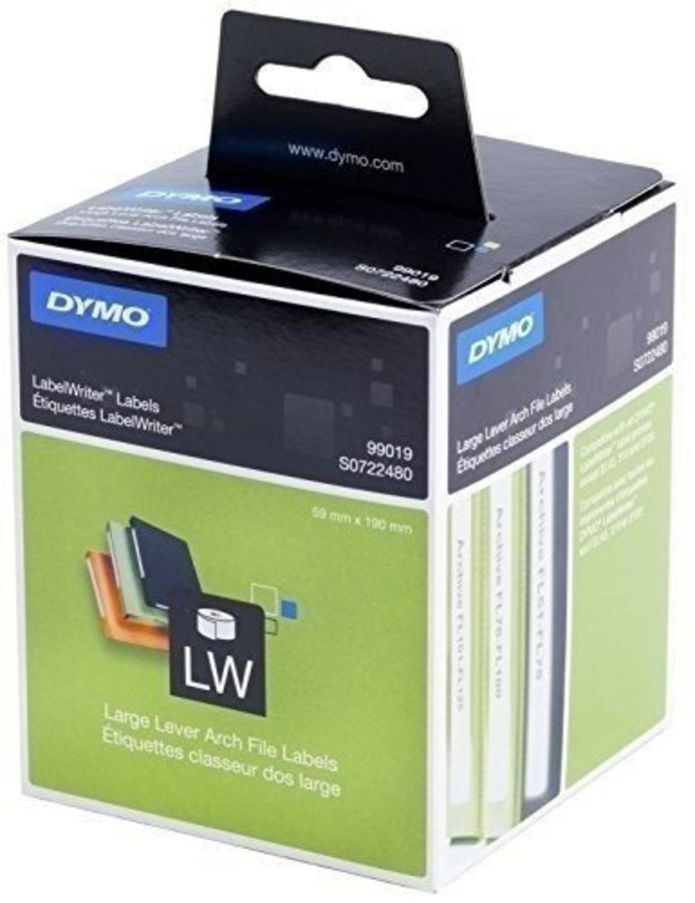 DYMO LW-Ordner-Etiketten breit 1 Rolle á 110 Etiketten