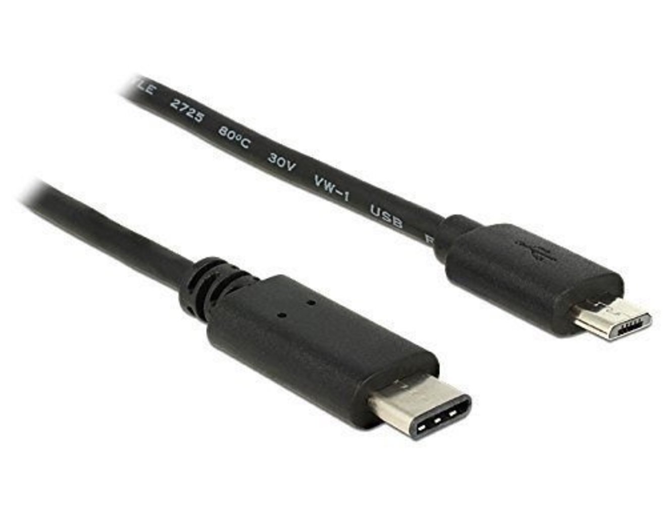 USB Kabel Delock C->Micro-B St/St 1m schwarz